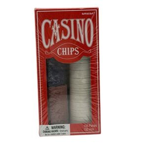 Amscan 150‎ Piece Casino Poker Chips Plastic Sealed New